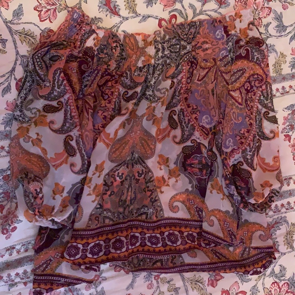 Off the Shoulder Print Top